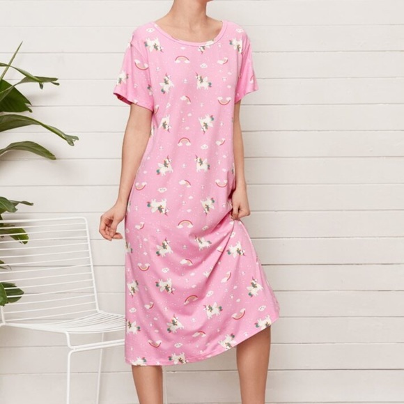 Other - New Kawaii Pink Unicorn Sleepshirt Nightgown